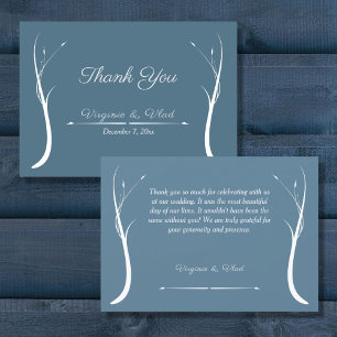 Dusty Blue Wedding Thank You Card