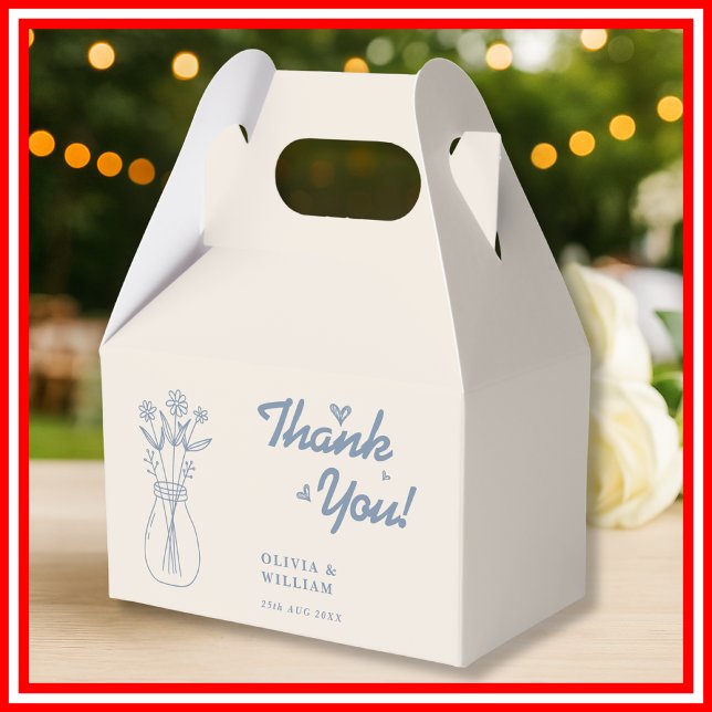 Dusty Blue Wedding | Wildflower Favour Box (Creator Uploaded)