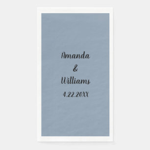 Dusty Blue Weddings Bachelorette Party Custom Name Napkin
