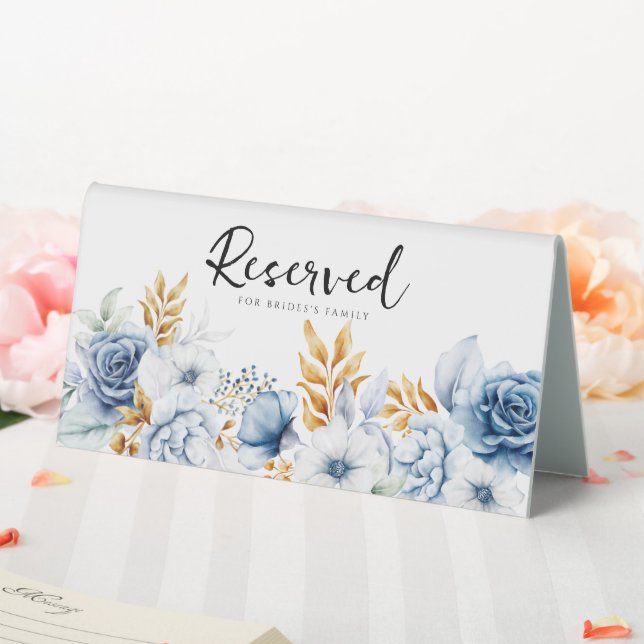 Dusty Blue White Gold Floral Wedding Reserved  (In SItu (Wedding))