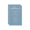 Dusty Blue White Script Coastal Wedding Program
