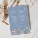 Dusty Blue Wildflower Baby in Bloom Baby Shower Thank You Card<br><div class="desc">Express your gratitude in style with our Wildflower Baby Shower Thank You Cards from our Party Collection. These cards are a delightful and meaningful addition to your baby shower, allowing you to thank your guests with a touch of rustic elegance. Each thank you card in this collection features delicate wildflower...</div>