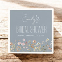 Dusty Blue Wildflower Boho Bridal Shower In Bloom