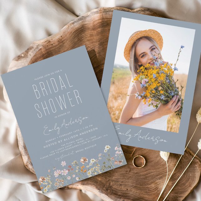 Dusty Blue Wildflower Bridal Shower Photo (Creator Uploaded)