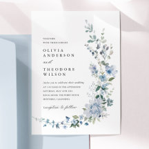 Dusty Blue Wildflower Floral Wedding