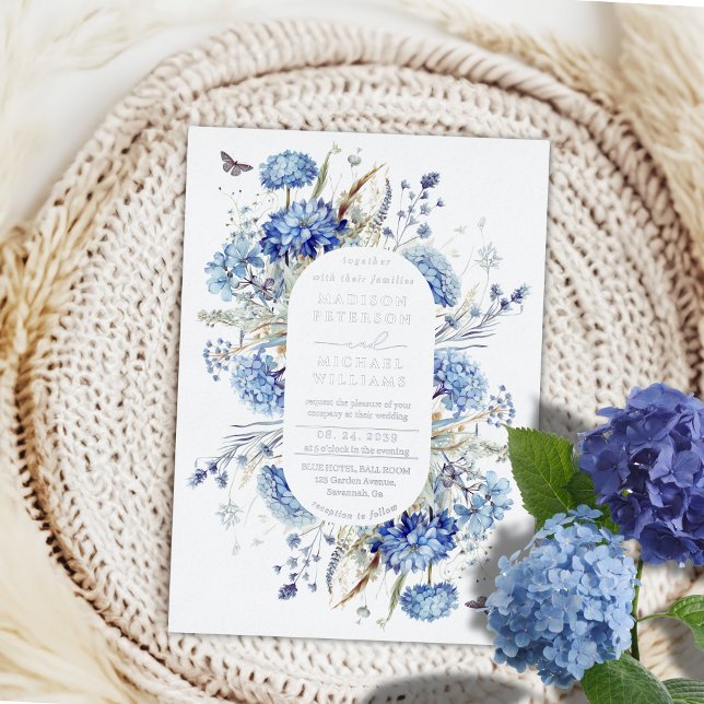 Dusty Blue  Wildflower Garden Wedding Silver (Creator Uploaded)