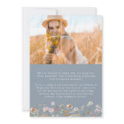 Dusty Blue Wildflower Graduation Announcement