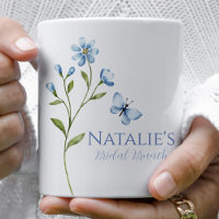 Dusty Blue Wildflower Personalised Bridal Shower