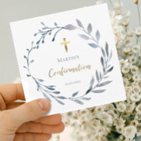 dusty blue wreath Confirmation | small size 
