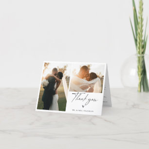 Dusty Blue Yellow Botanical Thank You Card