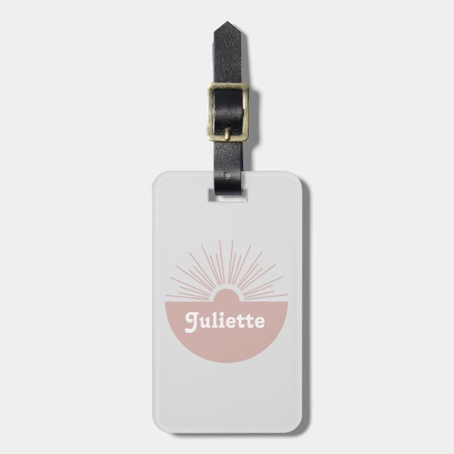 Dusty Blush Luggage Tag (Front Vertical)