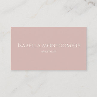 Dusty Blush Pink Hair Stylist Appointment Card