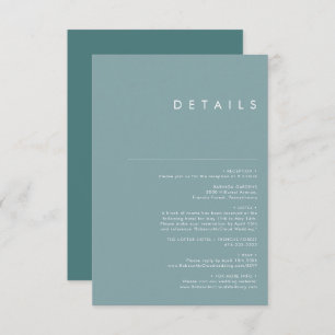Dusty Boho   Blue and Green Details Enclosure Card