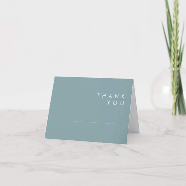 Dusty Boho | Blue and Green Thank You Card (Front)