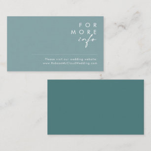Dusty Boho   Blue and Green Wedding Website Card
