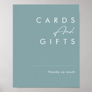 Dusty Boho Blue Cards and Gifts Sign