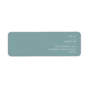 Dusty Boho   Blue Return Address Label