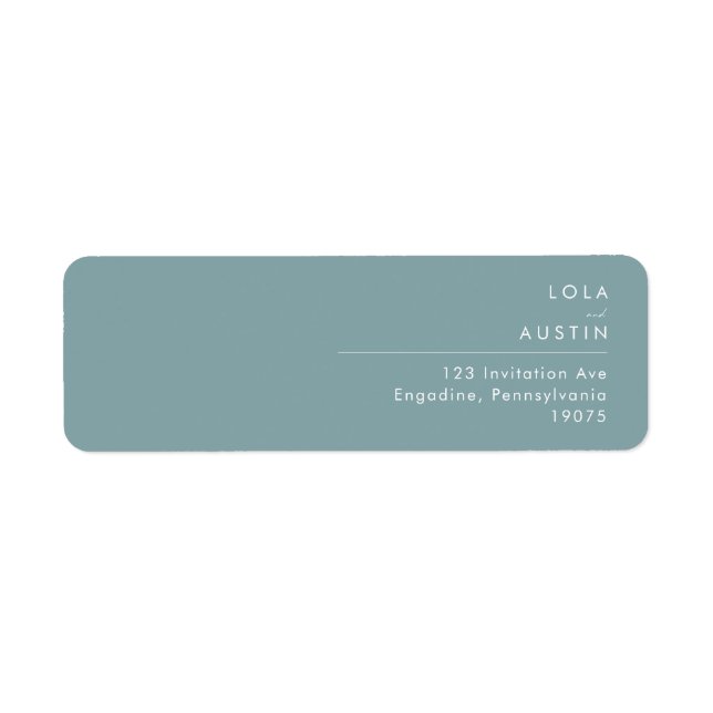 Dusty Boho | Blue Return Address Label (Front)
