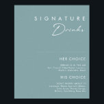 Dusty Boho | Blue Signature Drinks Sign<br><div class="desc">This Dusty Boho | Blue signature drinks sign is perfect for your colourful rustic boho wedding. Its simple, unique modern design accompanied by a contemporary minimalist script and dusty blue colour palette gives this product a classic chic bohemian feel. Keep it as is, or choose to personalise it with artwork...</div>
