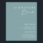 Dusty Boho | Blue Signature Drinks Sign<br><div class="desc">This Dusty Boho | Blue signature drinks sign is perfect for your colourful rustic boho wedding. Its simple, unique modern design accompanied by a contemporary minimalist script and dusty blue colour palette gives this product a classic chic bohemian feel. Keep it as is, or choose to personalise it with artwork...</div>