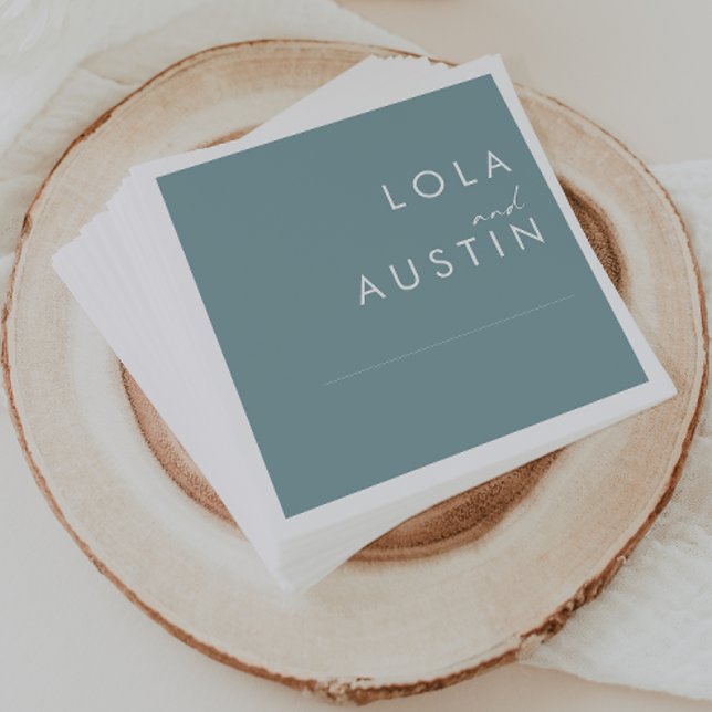 Dusty Boho | Blue Wedding Napkins (Creator Uploaded)