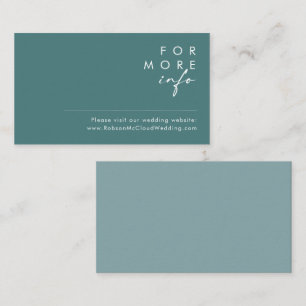 Dusty Boho Green and Blue Wedding Website Card