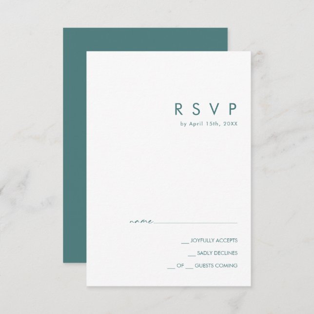 Dusty Boho | Green RSVP Card (Front/Back)