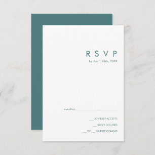 Dusty Boho   Green RSVP Card