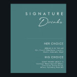 Dusty Boho | Green Signature Drinks Sign<br><div class="desc">This Dusty Boho | Green signature drinks sign is perfect for your colourful rustic boho wedding. Its simple, unique modern design accompanied by a contemporary minimalist script and teal green colour palette gives this product a classic chic bohemian feel. Keep it as is, or choose to personalise it with artwork...</div>