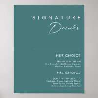 Dusty Boho | Green Signature Drinks Sign