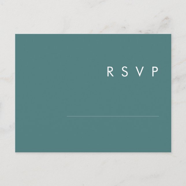 Dusty Boho | Green Song Request RSVP Postcard (Front)