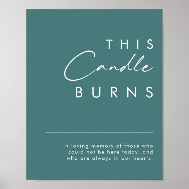 Dusty Boho | Green This Candle Burns Sign (Front)