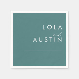 Dusty Boho Green Wedding Napkins
