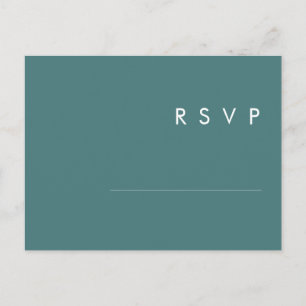Dusty Boho Green Wedding RSVP Postcard