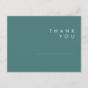 Dusty Boho Green Wedding Thank You Postcard