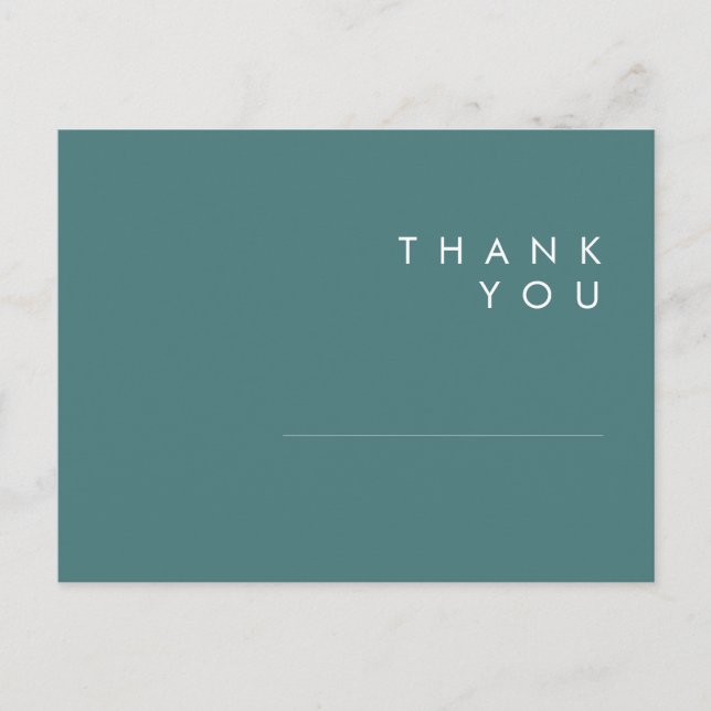 Dusty Boho | Green Wedding Thank You Postcard (Front)