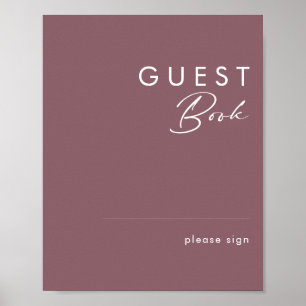 Dusty Boho Purple Guest Book Sign