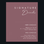 Dusty Boho | Purple Signature Drinks Sign<br><div class="desc">This Dusty Boho | Purple signature drinks sign is perfect for your colourful rustic boho wedding. Its simple, unique modern design accompanied by a contemporary minimalist script and mauve purple colour palette gives this product a classic chic bohemian feel. Keep it as is, or choose to personalise it with artwork...</div>