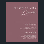 Dusty Boho | Purple Signature Drinks Sign<br><div class="desc">This Dusty Boho | Purple signature drinks sign is perfect for your colourful rustic boho wedding. Its simple, unique modern design accompanied by a contemporary minimalist script and mauve purple colour palette gives this product a classic chic bohemian feel. Keep it as is, or choose to personalise it with artwork...</div>