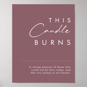 Dusty Boho Purple This Candle Burns Sign