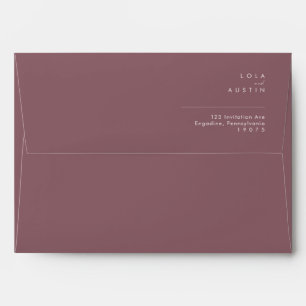 Dusty Boho Purple Wedding Invitation Envelope