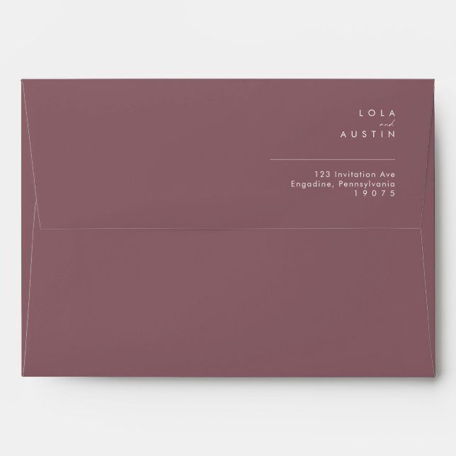 Dusty Boho | Purple Wedding Invitation Envelope (Back (Top Flap))