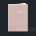 Dusty Boho | Rose and Purple Folded Wedding Program<br><div class="desc">This Dusty Boho | Rose and Purple folded wedding program is perfect for your colourful rustic boho wedding. Its simple, unique modern design accompanied by a contemporary minimalist script, dusty rose, and purple colour palette gives this product a classic chic bohemian feel. Keep it as is, or choose to personalise...</div>