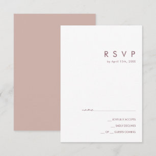Dusty Boho Rose and Purple RSVP Card