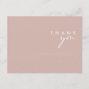 Dusty Boho   Rose and Purple Wedding Thank You Postcard