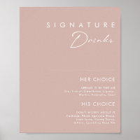 Dusty Boho | Rose Signature Drinks Sign