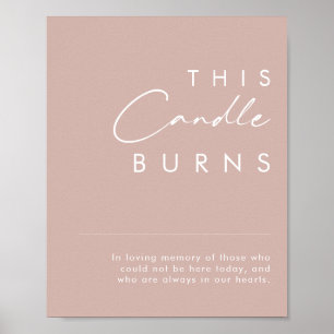 Dusty Boho   Rose This Candle Burns Sign