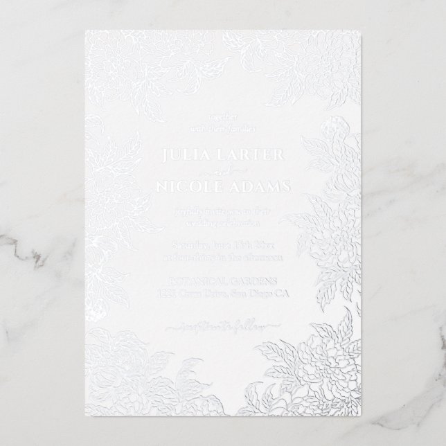 Dusty Brunt Orange Peony Flowers Fall Wedding (Front)