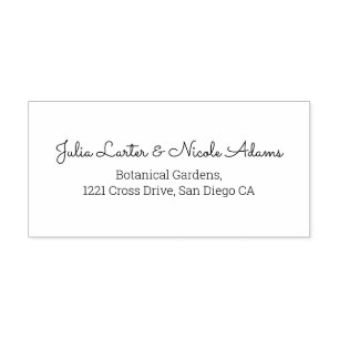 Dusty Brunt Orange Peony Flowers Fall Wedding Self-inking Stamp