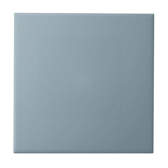 Dusty Cornflower Blue Solid Colour Ceramic Tile (Front)